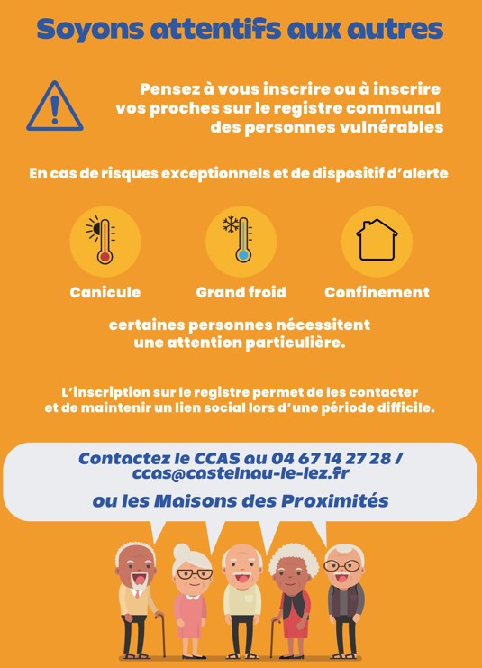 affiche du CCAS soyez attentifs aux autres