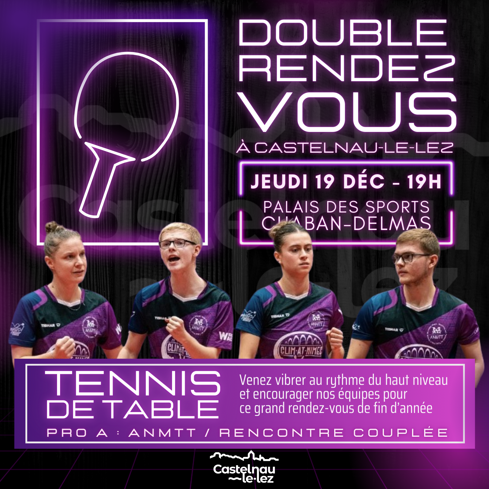 Tennis de Table : Félix Lebrun et la Pro A à Castelnau-le-Lez ce jeudi 19 décembre