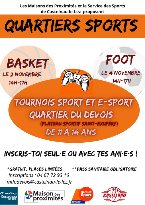 Une affiche promotionnelle de l'événement "Quartiers Sports"