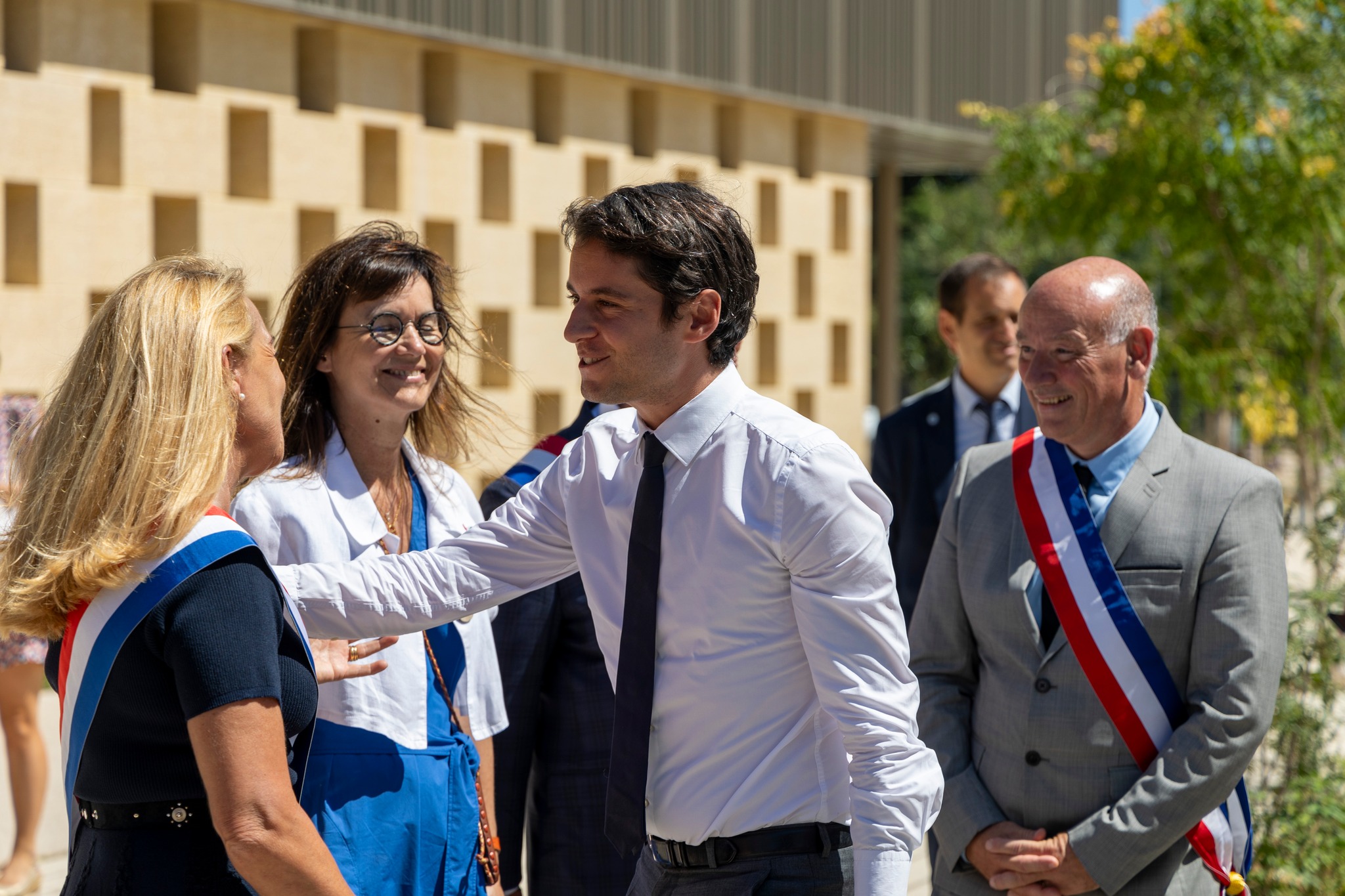 Rencontre entre Gabriel Attal, Frédéric Lafforgue et l'équipe municipale