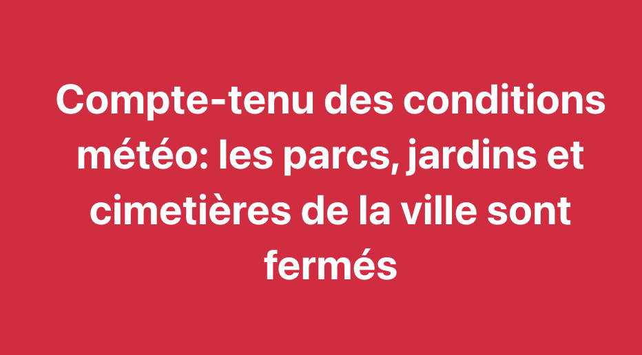 FERMETURE INTEMPERIES