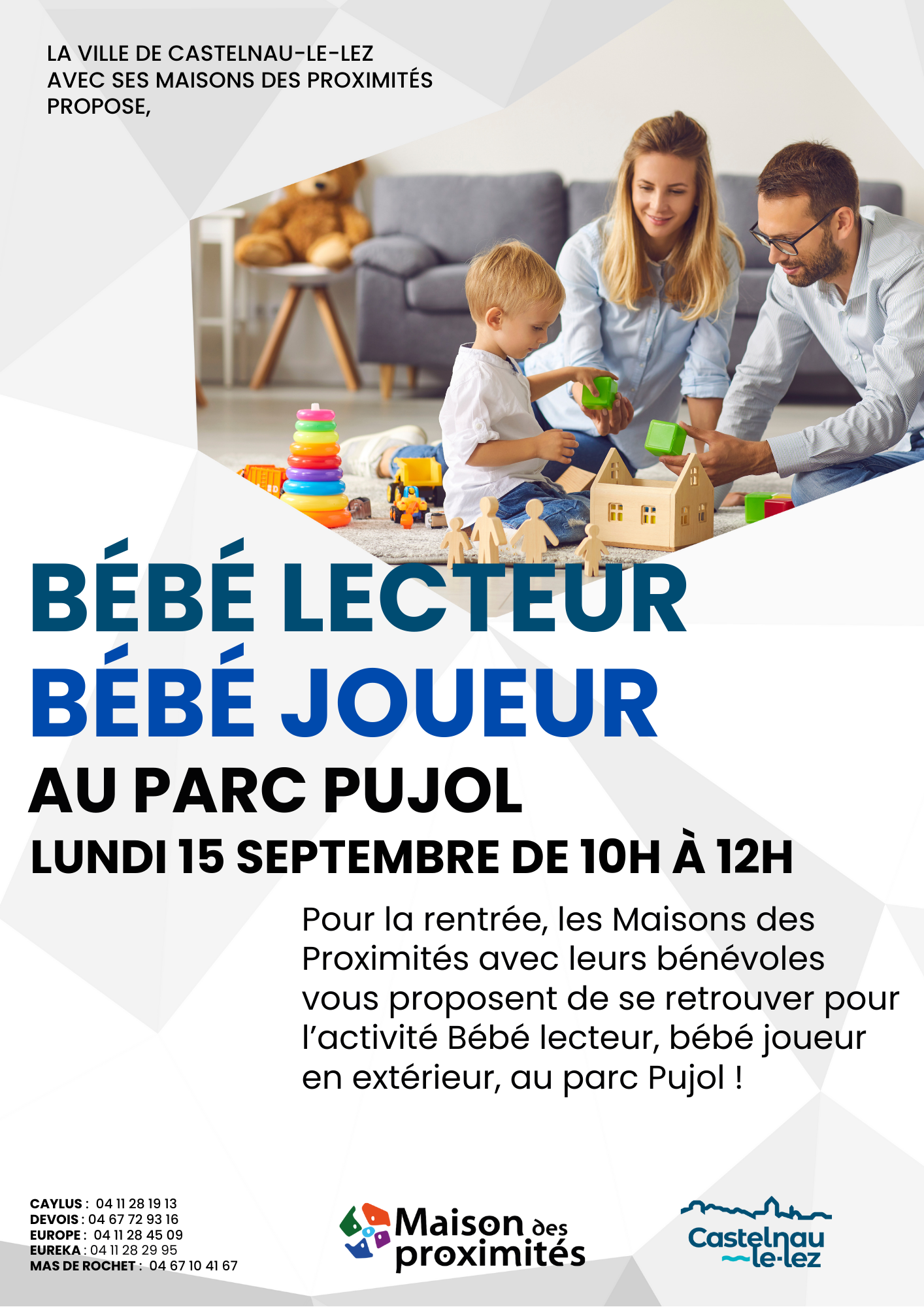 Bébé lecteur, bébé joueur au parc !
