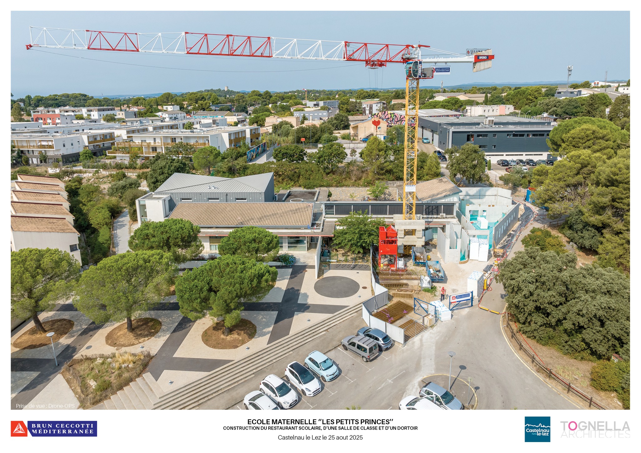 vue aérienne construction bâtiment