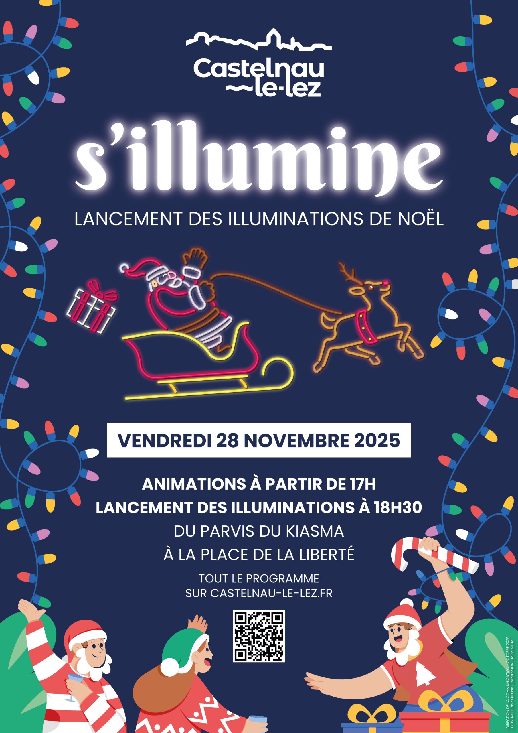 L'affiche des Illuminations de Noël 2025 à Castelnau-le-Lez
