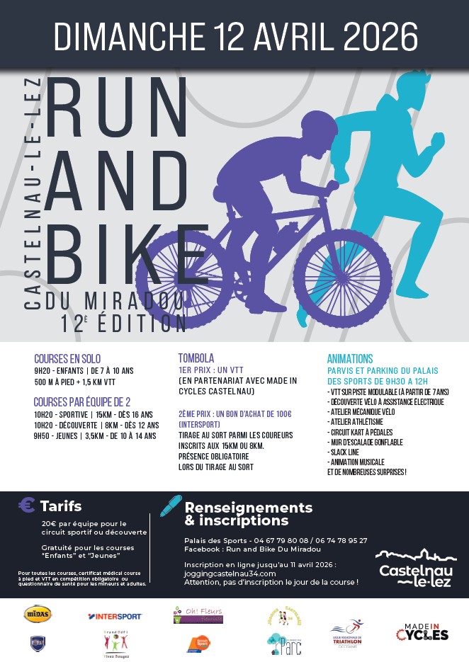 Affiche du Run and Bike du Miradou 2026