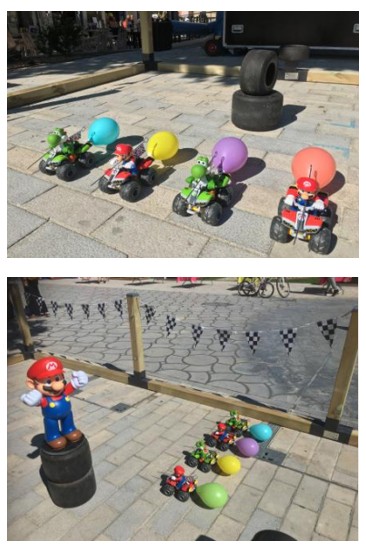un jeu télécommandé de Mario Kart