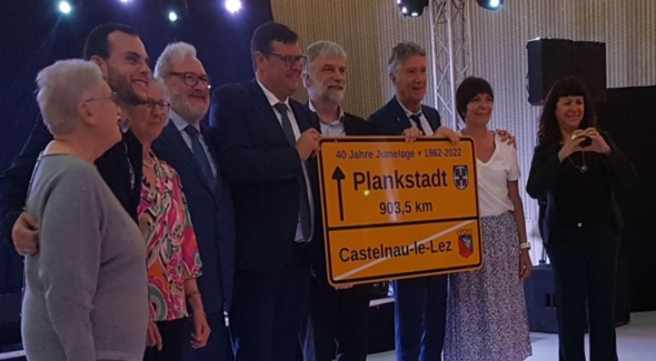 Commémoration du renouvellement du Serment de Jumelage avec Plankstadt le 8 mai 2022